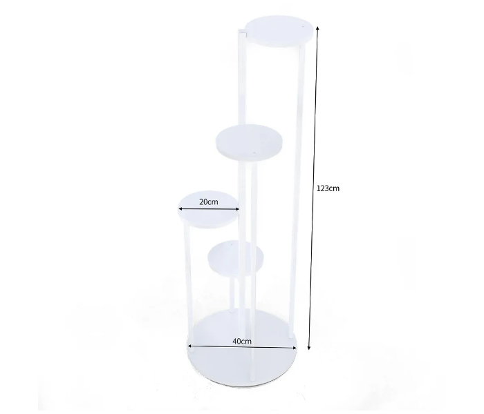 Danube Home Leni Plant Display Stand - White - Zoom Image 2