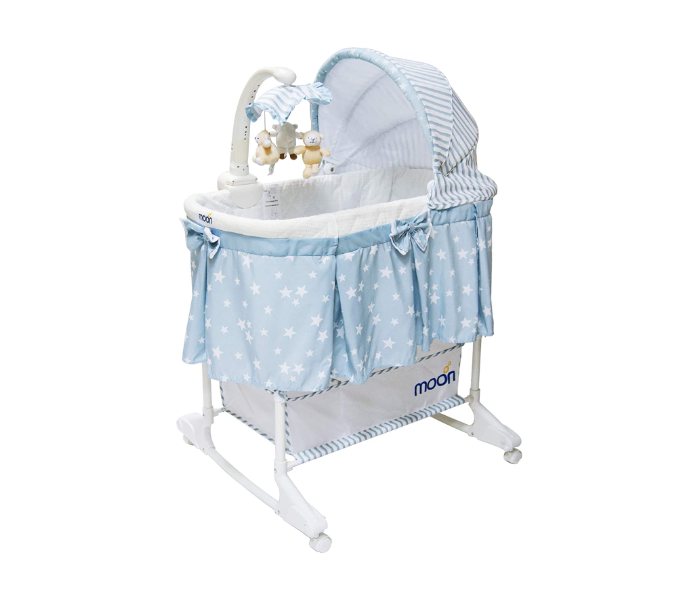 Moon MNBGCBL01 Soffy 4 in 1 Convertible Cradle for Babies - Blue - Zoom Image 1