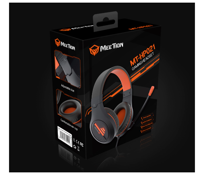 Meetion MT-HP021 Lightweight Backlit Stereo Gaming Headset - Black - Zoom Image 7