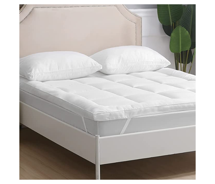 Mercury 550 GSM 180x200 Micro Fiber Soft Dormit Collection Luxury Style Comfortable Mattress Topper - White - Zoom Image