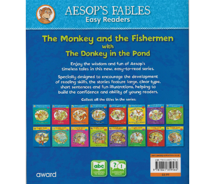 Award Publications Aesop S Fables Easy Readers The Monkey And The Fishermen Book For Children - Zoom Image 2