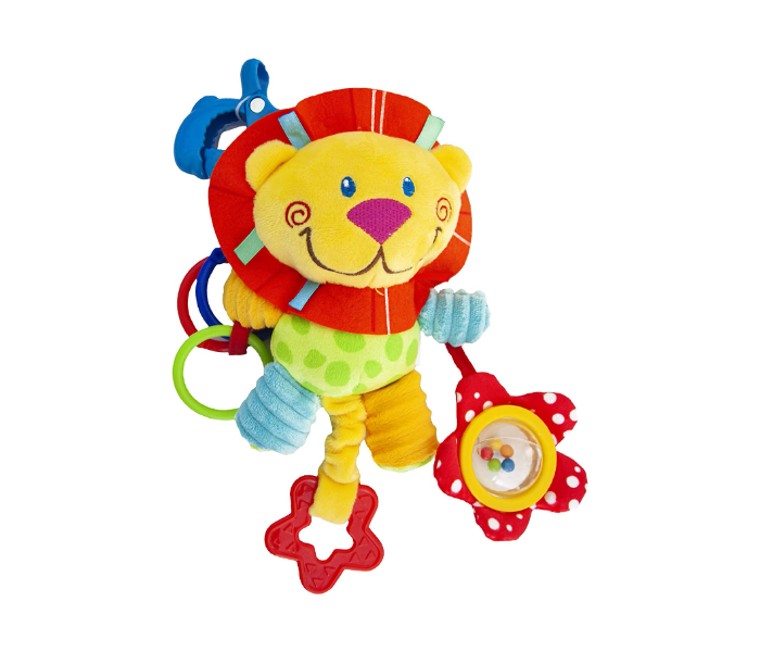 Moon MNBTRYL06 Pull String Lion for Babies - Yellow and Red - Zoom Image 1