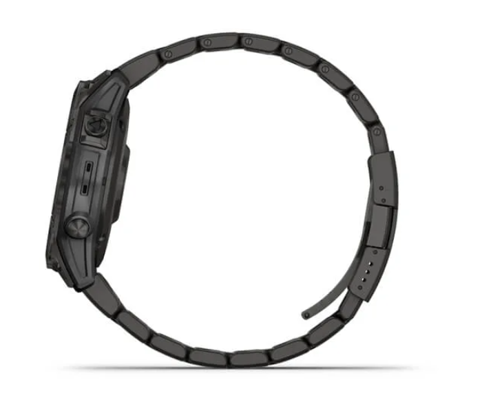 Garmin 010-02540-39 Fenix 7 Sapphire Solar Edition Carbon Grey DLC Titanium with Carbon Grey DLC Vented Titanium Band - Zoom Image 6