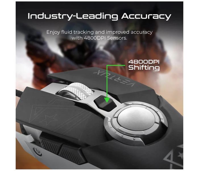 Vertux DXB000094 Cobalt Gaming Mouse - Silver - Zoom Image 2