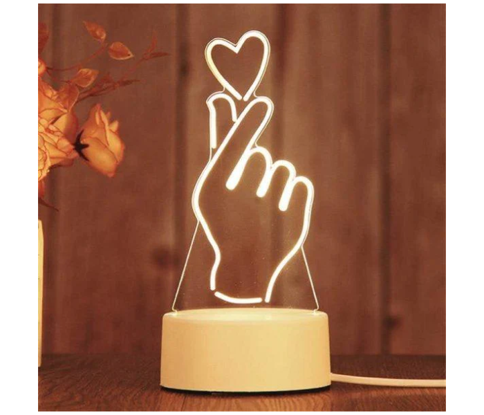 Watiaa 3D Heart Multi Colors Visualizer Lamp - Zoom Image 1