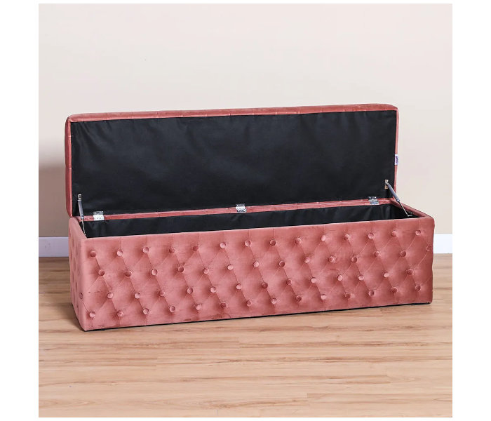 Danube Home Randyl Storage Ottoman - Dusty Rose - Zoom Image 4