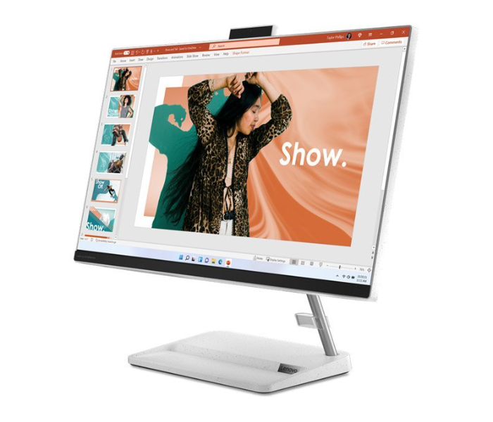 Lenovo F0GH00A4AX PC AIO 3 23.8 Inch FHD Intel Core i5 1240P Processor 8GB DDR4 512GB SSD Intel Iris Xe Graphics Windows 11 Home - White - Zoom Image 5