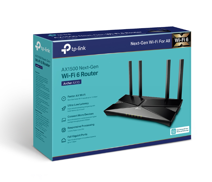 TP-Link Archer AX10 AX1500 Wi-Fi 6 Router - Black - Zoom Image 4