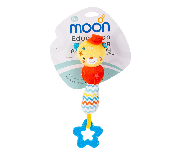 Moon MNBTRYR02 Bear Soft Rattle Toy for Babies - Red and Yellow - Zoom Image 1