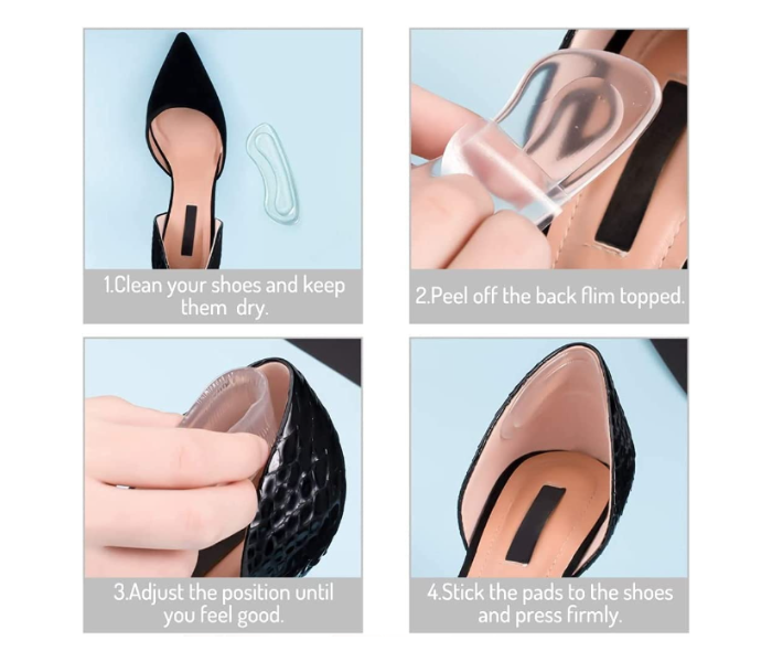 Silicon Pad for Shoe Heel Support SPH1 Transparent - Zoom Image 2