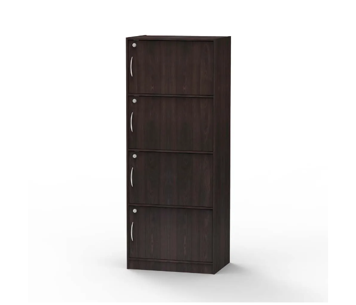 Danube Home Fino 4 Door Multipurpose Cabinet - Dark Brown - Zoom Image