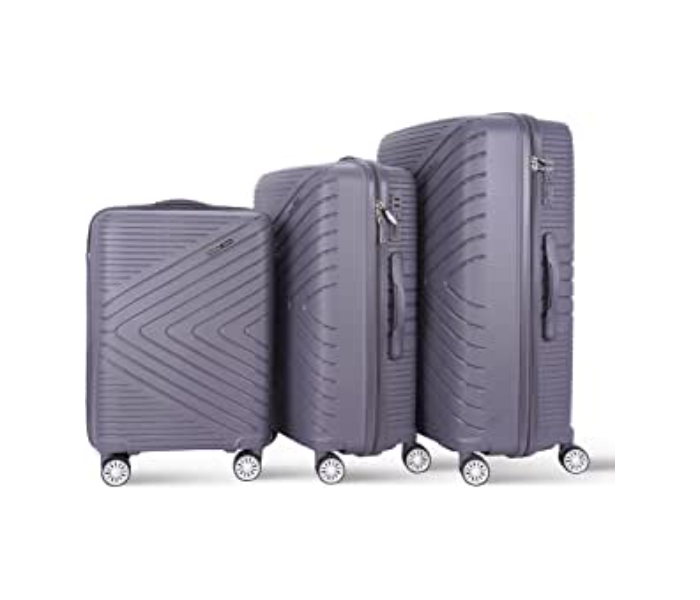 Para John PJTR3149 Bricks 3 Pieces Trolley Luggage Set - Grey - Zoom Image 1