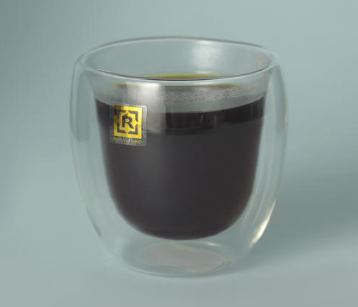 Royalford RF10568 80ml Borosilicate Glass 4 Piece Double Wall Cup Set - Zoom Image 2