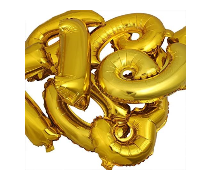 Number-1 16 Inch Number Aluminum Balloon - Golden - Zoom Image 3