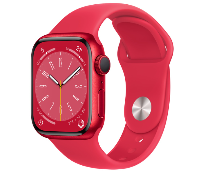 Apple Watch Series 8 GPS AND Cellular Red Aluminum Case with Sport Band 41mm - Zoom Image 1