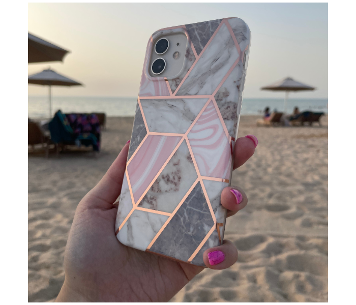 Protective Case Art Print Pink Marble Mobile Case For iPhone 13 - Pink - Zoom Image 2