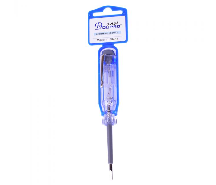 Dupro 100-500V Small Electrical Tester Screwdriver - Blue and Silver - Zoom Image