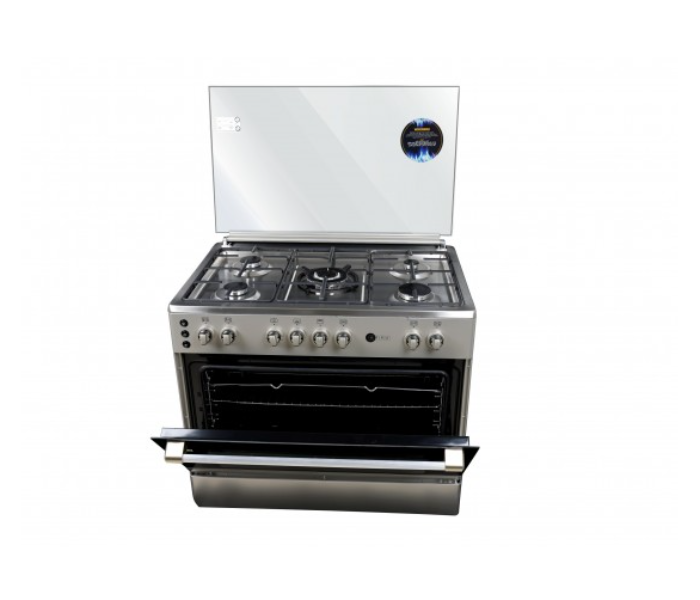 Afra AF-90 Stainless Steel 90X60 Free Standing Cooking Range - Silver and Black - Zoom Image 5