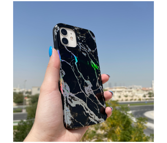 Black Marble Case Gradient Design Mobile Cases For iPhone 12 Pro Max - Black - Zoom Image 3