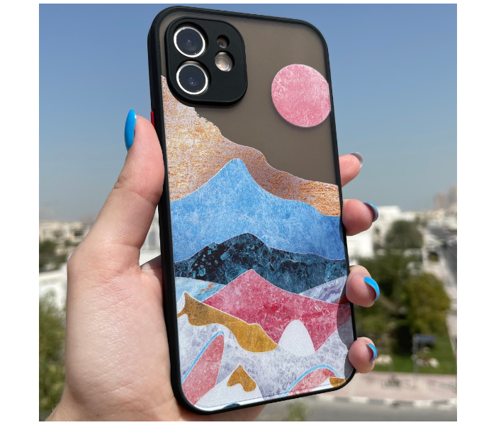 Matt Translucent Black Case Art Print Sunrise Mobile Case For iPhone 13 - Zoom Image 3