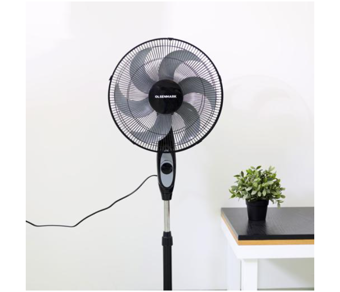 Olsenmark OMF1793 Classic Stand Fan 16 Inch With Remote - Black - Zoom Image 2