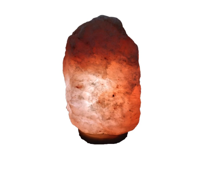 Techno Medium Natural Finished Salt Lamp With Wooden Base - Zoom Image 1