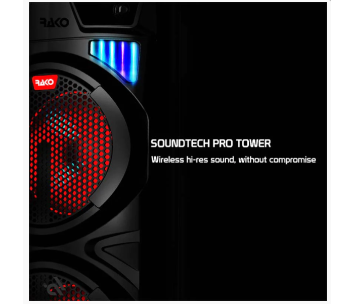 Rako 9000044 SoundTech Pro Tower Plus 1 Mic - Black - Zoom Image 3