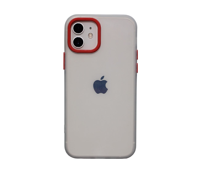 Transparent Case Red Camera Ring Mobile Case For iPhone 12 Pro - Red - Zoom Image 1