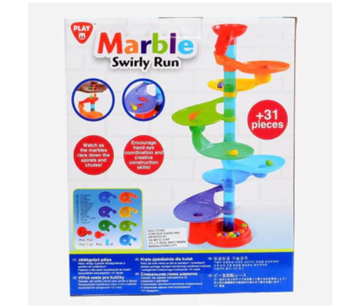 PlayGo PLY9352 31 Pieces Marble Swirly Run Activity Toy For Kids - Zoom Image 2