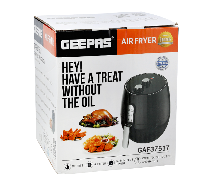 Geepas GAF37517 4.2Litre Oil Free Air Fryer - Black (Duplicate) - Zoom Image 3