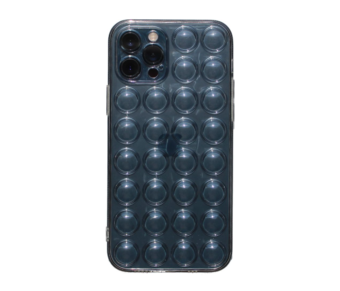 Transparent Grey Case Bubbles Mobile Case For iPhone 13 - Grey - Zoom Image 1