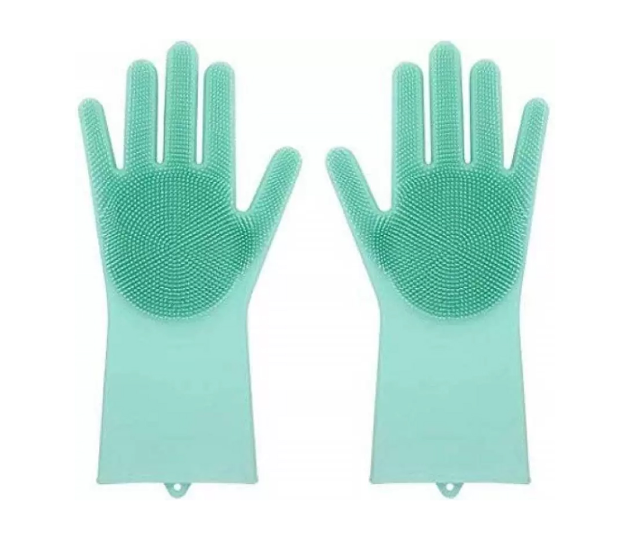 Silicone Dishwashing Gloves - Green - Zoom Image 1