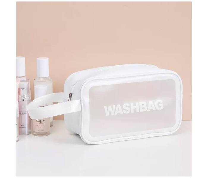 Easy Handcarry Multifunction Korea Style TPU Small Storage Wash Cosmetic Bag - White - Zoom Image 2