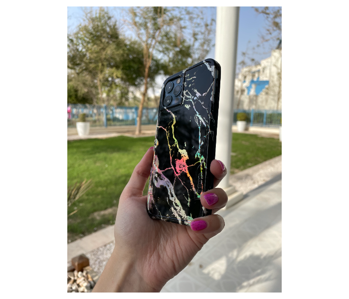 Black Marble Case Gradient Design Mobile Cases For iPhone 12 Pro - Black - Zoom Image 4