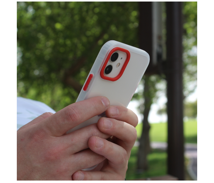 Transparent Case Red Camera Ring Mobile Case For iPhone 11 Pro Max - Red - Zoom Image 2