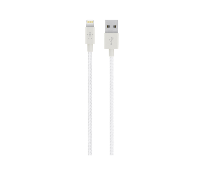 Belkin CAA001bt1MBK Metallic Lightning to USB Cable - White - Zoom Image 1