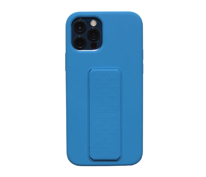 Liquid Silicone Blue Case Magnet Grip Stand Mobile Case For iPhone 13 - Blue - Zoom Image 1