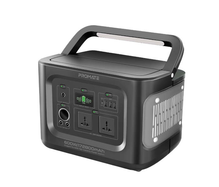 Promate POWERMINE-600 Portable Power Station - Black - Zoom Image 1