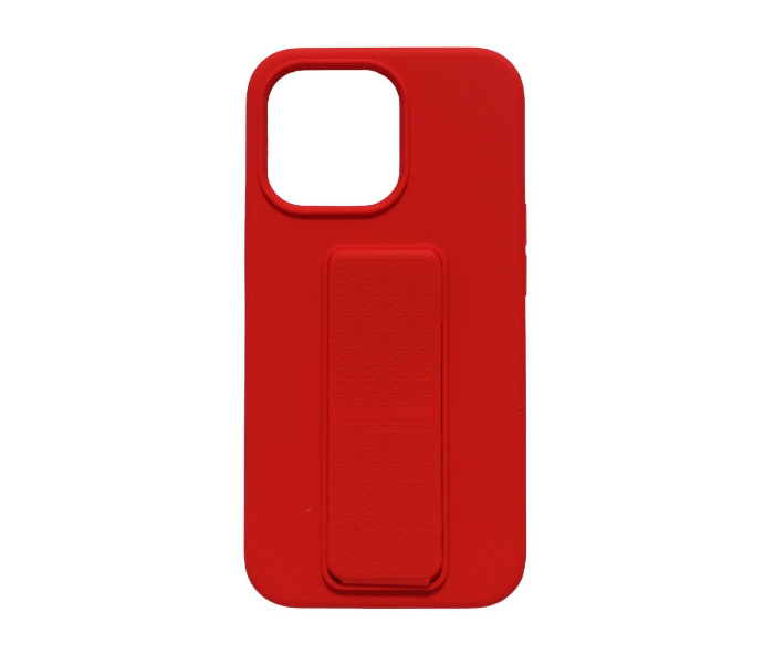 Liquid Silicone Red Case Magnet Grip Stand Mobile Case For iPhone 12 Pro - Red - Zoom Image 2