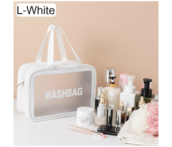 Easy Handcarry Multifunction Korea Style TPU Large Storage Wash Cosmetic Bag - White - Zoom Image 2