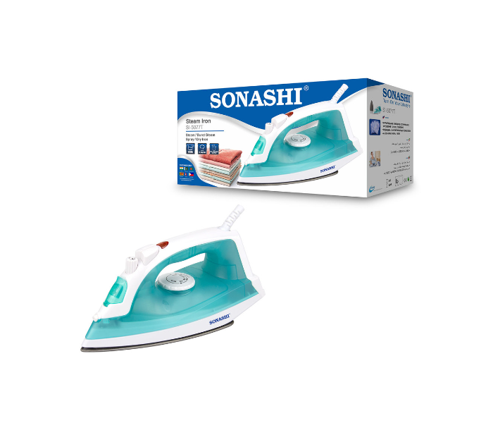 Sonashi SI-5077T 1600Watts Steam Iron With Non-Stick Soleplate - Green - Zoom Image 5