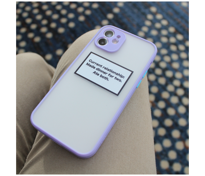 Matt Translucent Case Purple Bumper Art Print Relationship Status Mobile Cases For iPhone 11 Pro - Purple - Zoom Image 5