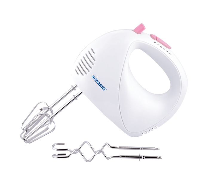 Sonashi SMX-144 150Watts Hand Mixer - White and Silver - Zoom Image 1