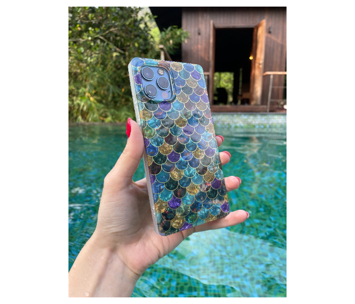 Protective Square Shape Case Art Print Fish Scale Mobile Cases For iPhone 12 - Zoom Image 2