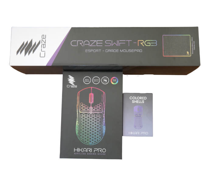 Craze C-HP-BS-MR Hikari Pro and Blue Shell with RGB Built in Mousepad - Blue - Zoom Image 1