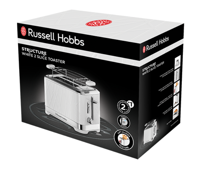 Russell Hobbs RH28090 Structure 2 Slice Toaster - White - Zoom Image 2