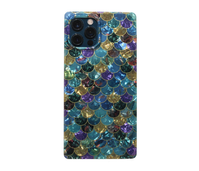 Protective Square Shape Case Art Print Fish Scale Mobile Cases For iPhone 12 Pro - Zoom Image 1