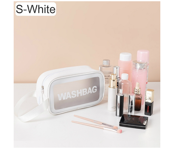 Easy Handcarry Multifunction Korea Style TPU Small Storage Wash Cosmetic Bag - White - Zoom Image 1