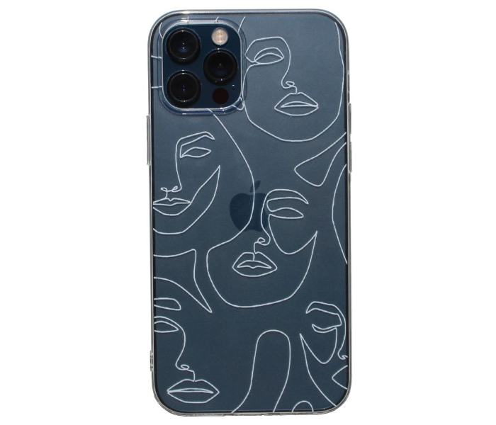 Transparent Case Art Print Faces Mobile Case For iPhone 13 Mini - Zoom Image 1