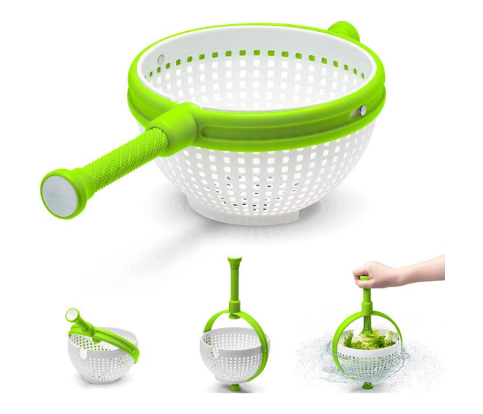 Generic 2-in-1 Collapsible Salad Spinner and Colander - Green - Zoom Image 1